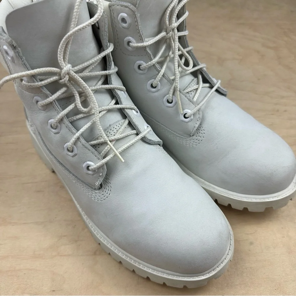 Timberland Light Gray Leather Boots boys